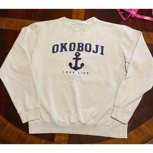 Vintage 1980’s Okoboji CREWNECK Sweatshirt Size: Large Lake Life Iowa